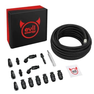 Evil Energy 25-Foot 6AN 3/8" PTFE LS Swap EFI Fuel Line Fitting Kit for $95