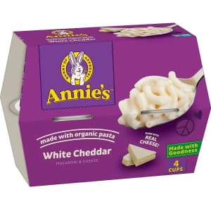 Annie's White Cheddar Microwave Mac & Cheese 2-oz. Cup 4-Pack for $3.98 via Sub & Save