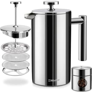 Mueller 34-oz. Double Insulated Stainless Steel French Press Coffee Maker for $25