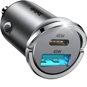 90W Dual USB-C Car Charger for $8