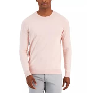 Alfani Men's Solid Crewneck Sweater for $7