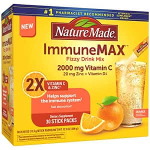 Nature Made Immunemax Fizzy Drink Mix, with Vitamin C, Vitamin D, and Zinc for Immune Support, 30 for $41