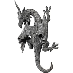 Design Toscano 13" Horned Dragon of Devonshire Wall Sculpture for $41