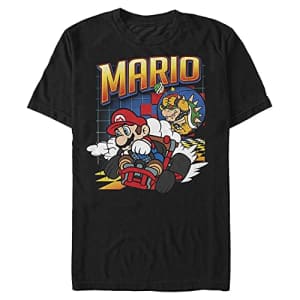 Nintendo Men's Kart Racer T-Shirt, Black, Large for $15