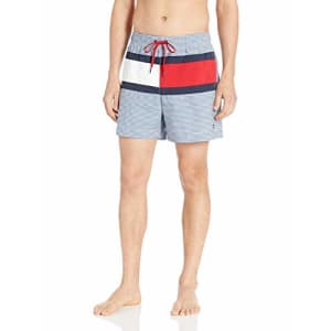 Tommy Hilfiger Men's Swim Trunks Mid Length Inseam, Navy Blazer & Wher-e, XX Large for $51 Tommy Hilfiger Men's Swim Trunks Mid Length Inseam, Navy Blazer & Wher-e, XX Large for $51
