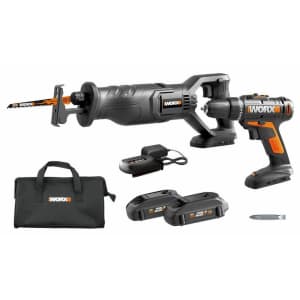 Worx 20V Cordless Drill Driver & Reciprocating Saw Kit for $199