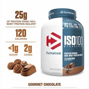 Dymatize Nutrition ISO 100, Whey Protein Powder, Gourmet Chocolate, 5 Pound for $85