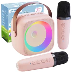 Zerfun Mini Karaoke Machine with Bluetooth and Mic for $13