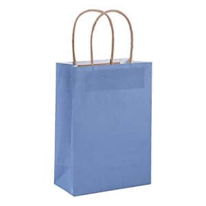 Fun Express MED DUSTY BLUE KRAFT BAG - Party Supplies - 12 Pieces for $9