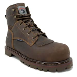 Herman Survivors Men's Dover Waterproof 6" Steel Toe Leather Work Boots for $39