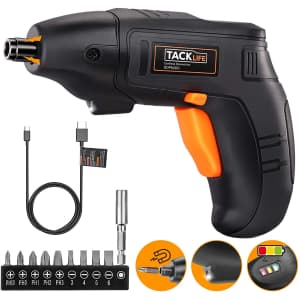 Tacklife Cordless Electric Screwdriver w/ 10 Driver Bits for $12 Tacklife Cordless Electric Screwdriver w/ 10 Driver Bits for $12