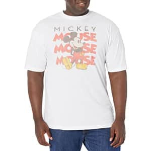 Disney Big Mickey Classic Men's Tops Short Sleeve Tee Shirt, White, X-Large Tall for $8