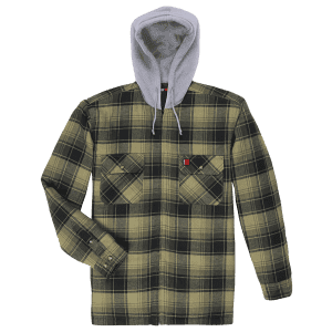 Wrangler Men's Hooded Flannel Work Jacket for $41
