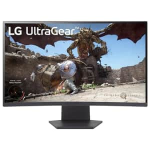 LG 27GS60QC-B Ultragear 27 inch QHD (2560x1440) 180Hz 1ms Curved Gaming Monitor 1000R AMD FreeSync for $170