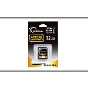 G.Skill FF-SDHC32GN-U1 32GB Class 10 SDHC memory card for $10