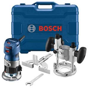 Bosch GKF125CEPK Colt 1.25 HP (Max) Variable-Speed Palm Router Combination Kit for $249