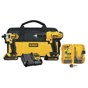 DeWalt 20V Max Cordless Drill/Driver Combo Kit w/ 15pc Rapid Load Set for $169 in cart for members