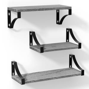 Gracie Oaks Kettering 3-Piece Wall Mounted Shelves Set for $17