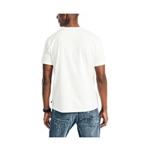 Nautica Men's Sustainably Crafted Logo Graphic T-Shirt, Sail Cream, X-Large for $20
