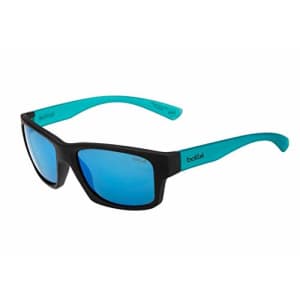 Bolle Boll Holman Floatable Sunglasses Matte Black Crystal Blue Unisex-Adult Medium for $61