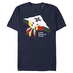 LRG Lifted Research Group Tree Young Men's Short Sleeve Tee Shirt, Navy Blue, Large for $8