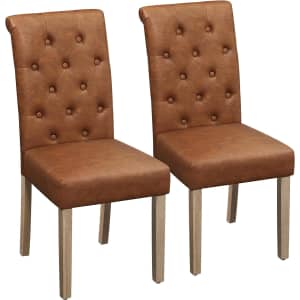 Button Tufted Parsons Dining Chairs for $81