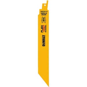DEWALT DWAFV481418 FLEXVOLT 14/18 TPI Metal Recip Saw Blade (5 Pack), 8" for $24