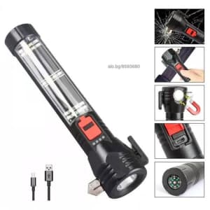 Multifunctional Solar LED Flashlight / Survival Tool: 2 for $20 Multifunctional Solar LED Flashlight / Survival Tool: 2 for $20