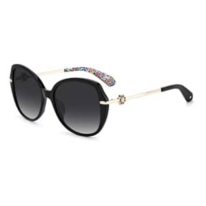 Kate Spade New York Women's Taliyah/G/S Square Sunglasses, Black/Gray Shaded, 57mm, 18mm for $54