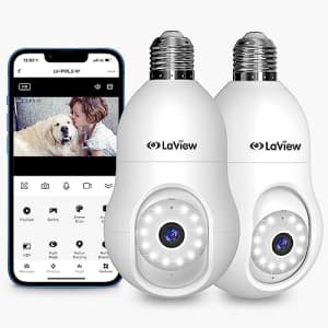 LaView 4MP Bulb Security Camera 2-Pack for $30