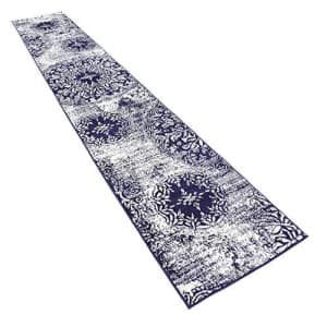 Unique Loom Sofia Collection Traditional Vintage Runner Rug, 2' x 13', Navy Blue/Ivory for $57 Unique Loom Sofia Collection Traditional Vintage Runner Rug, 2' x 13', Navy Blue/Ivory for $57