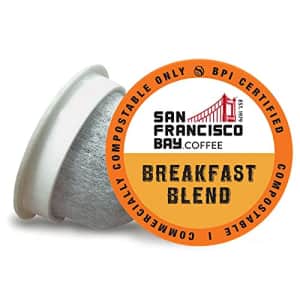 SF Bay Coffee Breakfast Blend 12 Ct Medium Roast Compostable Coffee Pods, K Cup Compatible for $14