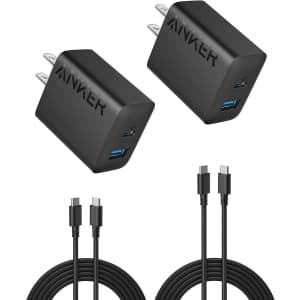 Anker 20W Dual Port USB Fast Wall Charger 2-Pack