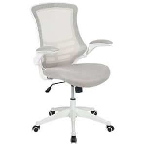 Flash Furniture Mid-Back Light Gray Mesh Swivel Ergonomic Task Office Chair with White Frame and for $115