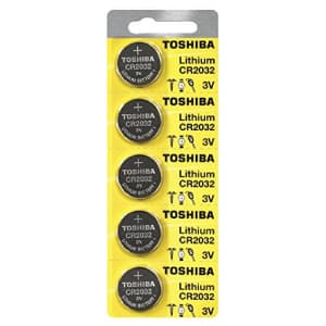 Toshiba CR2032 Battery 3V Lithium Coin Cell (100 Batteries) for $26