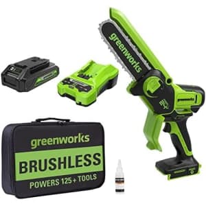 Greenworks 24V 6" Brushless Mini Chainsaw for $100