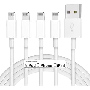 Ailawuu 6-Foot Lightning Charger Cable 4-Pack for $7 Ailawuu 6-Foot Lightning Charger Cable 4-Pack for $7