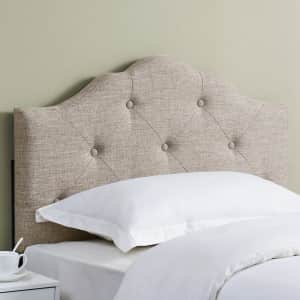 Mainstays Minimal Upholstered Tufted Rounded Headboard from $39