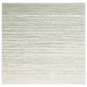 SAFAVIEH Adirondack Collection Area Rug - 6' Square, Sage & Ivory, Modern Ombre Design, for $86