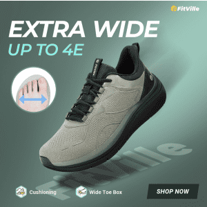FitVille Men's Cloud Wanderer V24 Shoes for $30