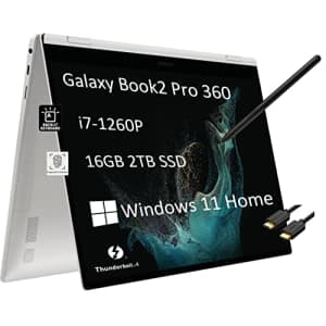 SAMSUNG Galaxy Book2 Pro 360 15.6" 2-in-1 Touchscreen (Intel 12-Core i7-1260P, 16GB RAM, 2TB PCIe for $930