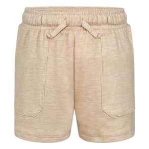 Hurley Girls' Big Soft Knit Pull On Shorts, Khaki, M for $11