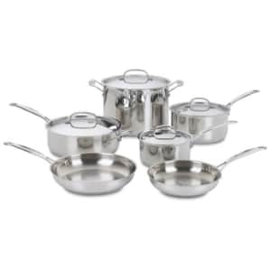 Cuisinart 77-10 Chef's Classic Stainless 10-Piece Cookware Set,Silver for $180