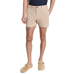 Club Monaco Men's Jax Essential 5" Shorts, Khaki, Tan, 36 for $53