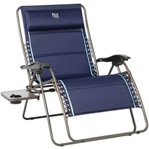 TIMBER RIDGE XXL Oversized Zero Gravity Chair, Full Padded Patio Lounger with Side Table, 33Wide for $140