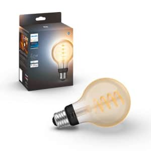 Philips Hue White Ambiance Dimmable Smart Filament G25, Warm-White to Cool-White LED Vintage Edison for $28