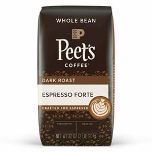 Peet's Coffee Espresso Forte, Dark Espresso Roast Whole Bean Coffee, 32 oz for $22