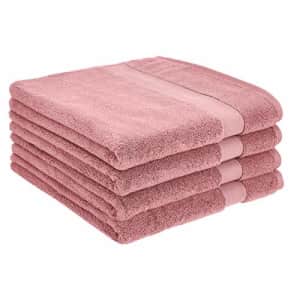 AmazonBasics Dual Performance Bath Towel - 4-Pack, Dusted Orchid for $45