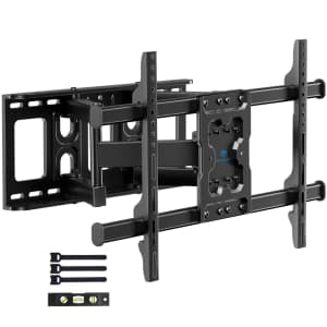 Perlesmith Full Motion TV Mount for 37" to 75" TVs for $23