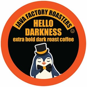 Java Factory Coffee Pods Dark Roast Coffee for Keurig K Cup Brewers, Hello Darkness, 40 Count for $21